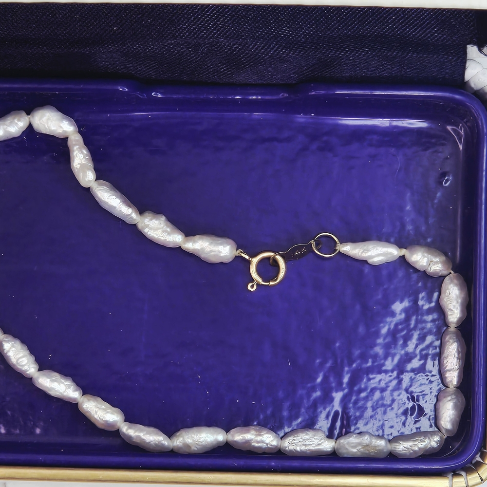 Elegant Pearl Bracelet with 14k Gold Clasp